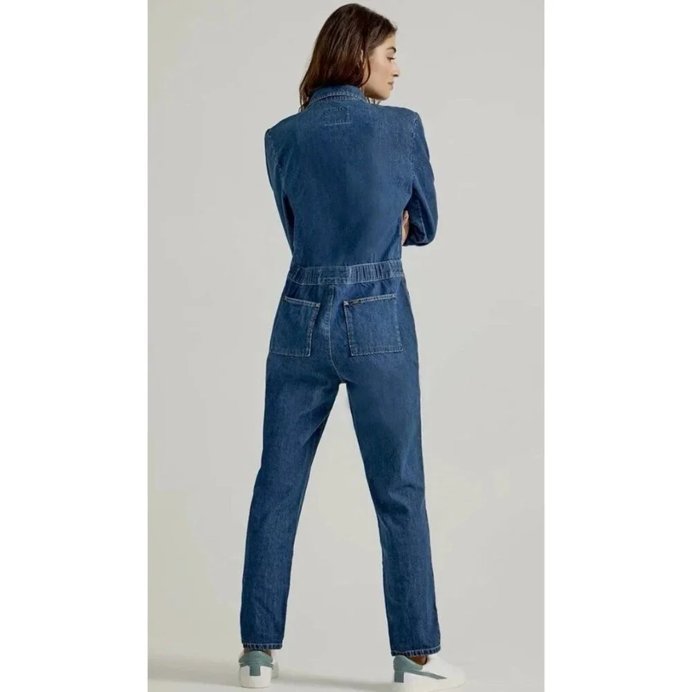 Lee Union Alls Jumpsuit Women's Size XS Coveralls Blue Denim One Piece NWT - Picture 3 of 10
